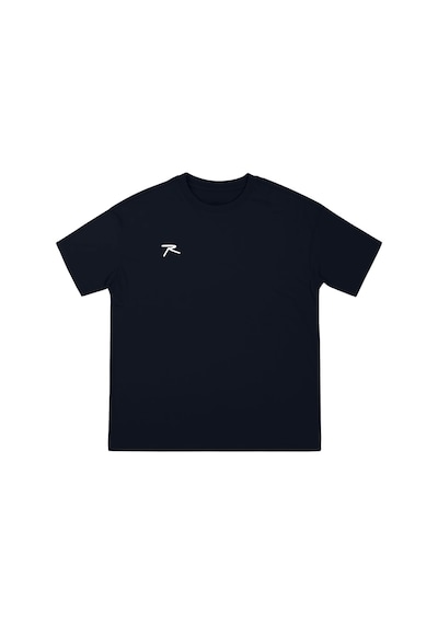 Raru Pamuk Oversize Basic T-shirt Latus Lacivert Lacivert
