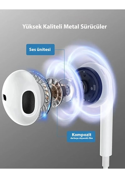 Eıma Type-c Kablolu Kulaklık Apple Uyumlu İphone 15 / 15 Pro / 15 Pro Max Uyumlu