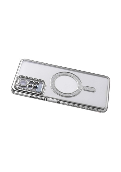 Xiaomi Redmi Note 12 Pro 4g Joke Simli Magneticsafe Kılıf Gümüş