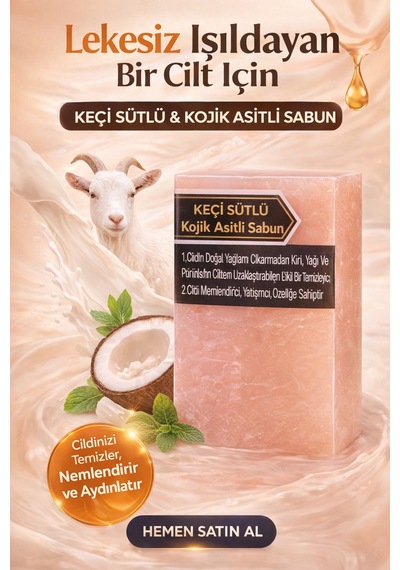 Herbliss Keçi Sütlü - Kojik Asitli Sabun Doğal - Katkısız Canlandırıcı & Nemlendirici Bahar Esintisi