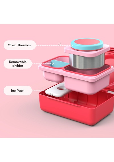 Omiebox - Up Isı Yalıtımlı 2. Nesil Kiraz Pembesi Bento Yemek Kutusu Diğer