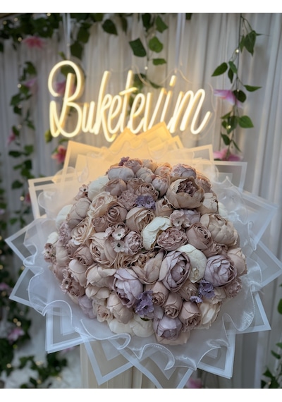 101'li Karışık Şakayık Buket Diğer