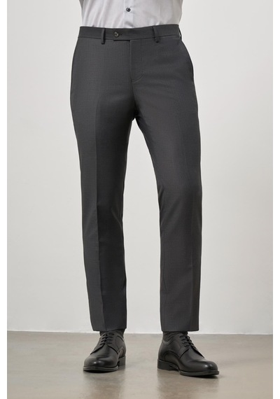 İmza Koyu Antrasit Düz Bez Ayağı Slim Fit Classic Pantolon 1003245152 Koyu Antrasit