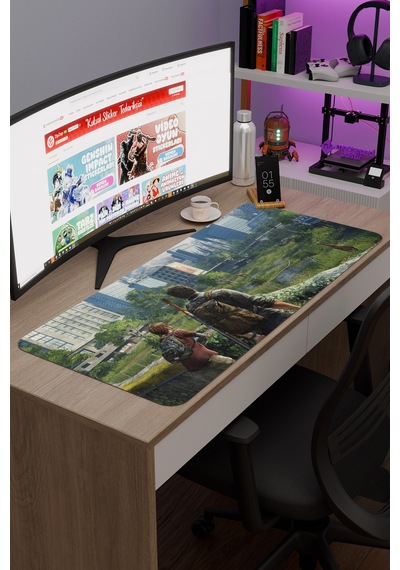 The Last Of Us Kaymaz Dikişli Kauçuk Oyuncu Mousepad V5 - 90x40 Xxl Gaming Mouse Pad Fare Altlığı