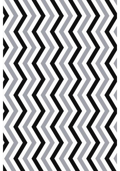 Gri Zigzag Desenli Dokuma Leke Tutmaz Masa Örtüsü Mso305n11