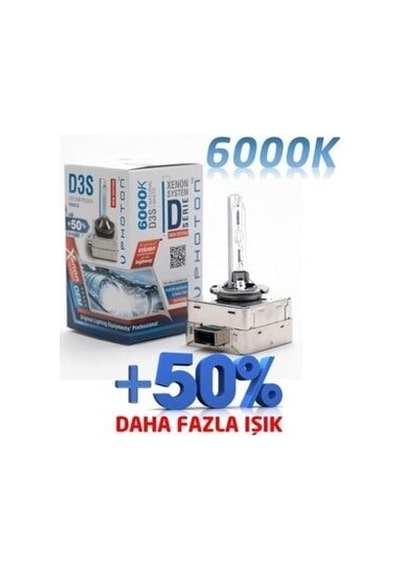 Photon D3S 6000K +%50 Fazla Işık Oem Xenon Ampul