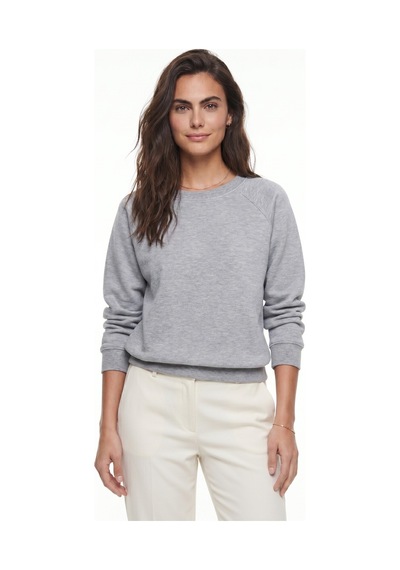 Onloox Kadın Gri Melanj Gri Melanj Örme Kumaş Bisiklet Yaka Reglan Kol Oversize Ribana Detaylı Sweatshirt Onloox Kadın Gri Melanj Gri Melanj Örme Kumaş Bisiklet Yaka Reglan Kol Oversize Ribana Detaylı Sweatshirt
