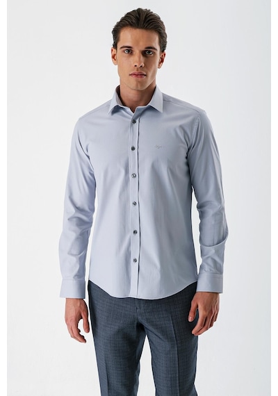 İmza Gri Uzun Kollu Armürlü Cepsiz Pamuklu Likralı Slim Fit Dar Kesim Gömlek 1004240193-gri Gri İmza Gri Uzun Kollu Armürlü Cepsiz Pamuklu Likralı Slim Fit Dar Kesim Gömlek 1004240193-gri Gri