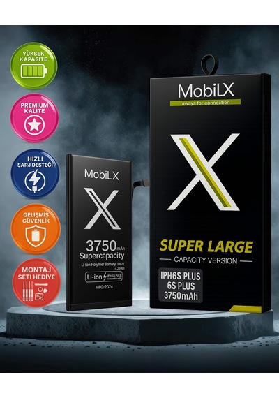 Mobilix Apple Uyumlu iPhone  6s Plus Batarya Pil Süper Yüksek Kapasiteli Güçlendirilmiş 3750 Mah