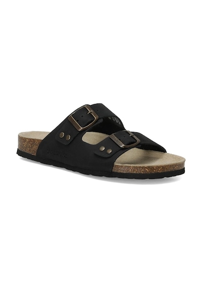 Lumberjack Jolıe Nu 4fx Hakiki Deri Siyah Comfort Casual Anatomik Terlik 001