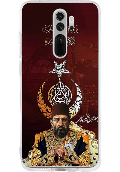 Redmi Note 8 Pro Uyumlu Abdülhamid Han Baskılı Silikon Kılıf Renkli