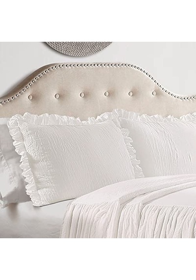 Fırfırlı Etek Yatak Örtüsü, Polyester, Lacivert, Queen Çok Renkli