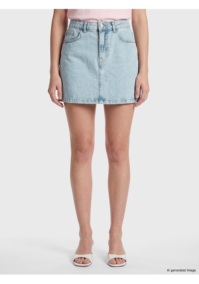 Lcw Vision İndigo Regular Fit Mini Jean Etek