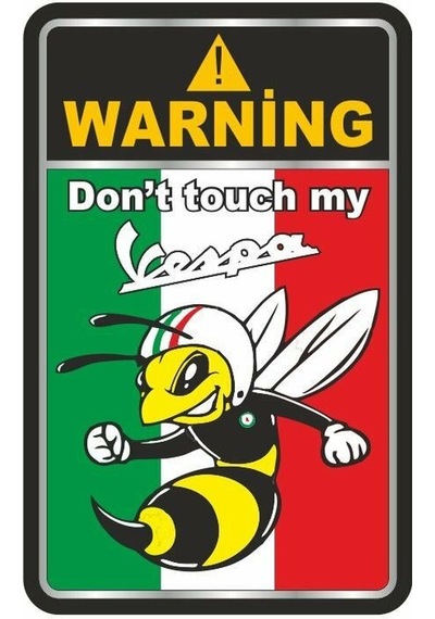 Wespa Warning Logo Damla Stıcker Çok Renkli