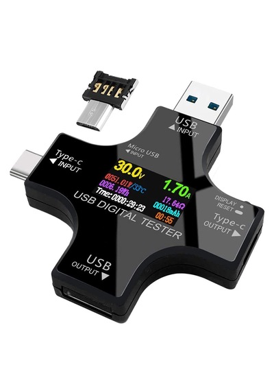 Powermaster Usb / Type-c Dijital Tester Voltmetre Ampermetre Multimetre Ve Otg Test Cihazı
