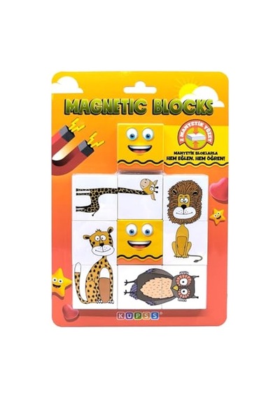 Blok Iki Parçalı Baby Puzzle - 8 Sevimli Hayvan Figürü