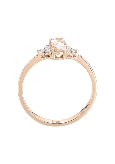 Sirius Pırlanta Ve Oval Morganite Taşlı Saga Yüzük 0817R0273