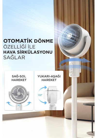Torima F1 Air Fan Beyaz Kumandalı Yarlanabilir Vantilatör