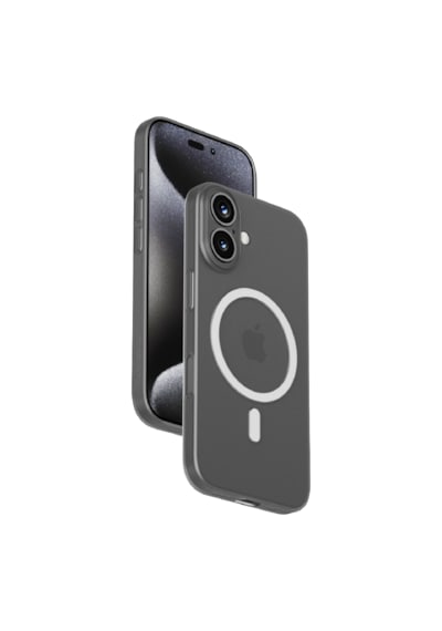 Momax Lite CaseForm Apple Uyumlu iPhone 16 Plus E74 Magsafe Kılıf Transparan Siyah