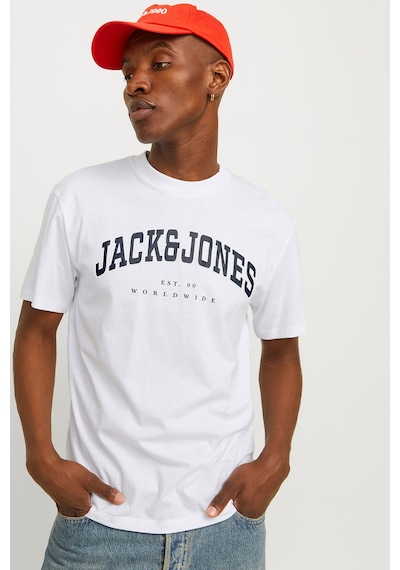 Jack & Jones JJECALEB Erkek  Beyaz Tişört