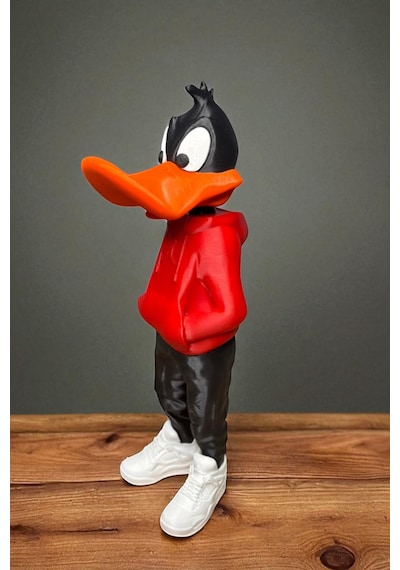 26 Cm 3d Baskı Daffy Duck Figürü, Looney Tunes Figür, Çizgi Film Figürü Space Jam - Daffy Duck