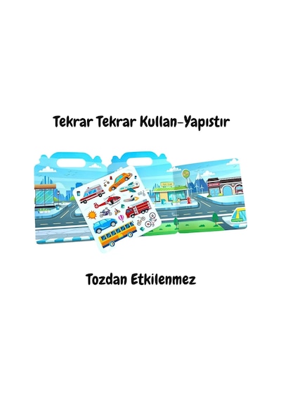 Lino Tekrar Kullanılabilen İlk Sticker Kitabım Vehicles Ls-501