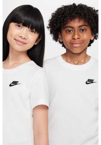 Nike Nsw Tee Futura Lbr Çocuk Spor Tişört Rahat Kesim Fz5177 Beyaz- Siyah