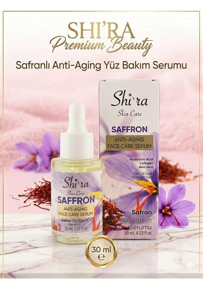'ra Safranlı Anti-aging Yüz Bakım Serumu, 30 Ml, Hyaluronik Asit Ve Kolajen Destekli