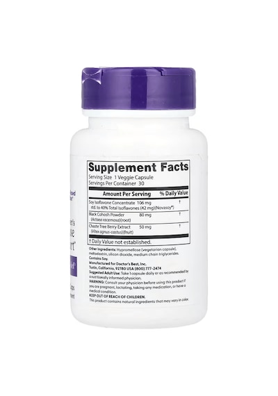 Doctor's Best Women's Menopause Support Multi-symptom Relief 30 Veggie Caps