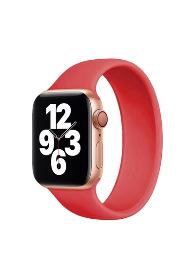 E2M Apple Uyumlu  Watch 42-44mm KRD-18 Silikon S Kırmızı