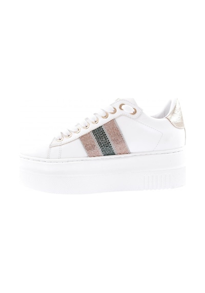 Dgn Es865-23y Kadin Kalin Silver Taşli Sneakers Ayakkabi ES865-2007-R0198 Beyaz