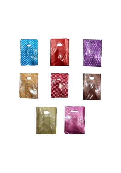 Omeyva Mavi Puantiyeli Hediye Paketi El Geçmeli Poşet - 20x30 Cm. - 100 Adet