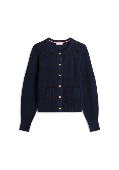 Tommy Hilfiger Co Cardı Stıtch C-nk Ls Cardı Kadın Mavi Hırka - Ww0ww48795