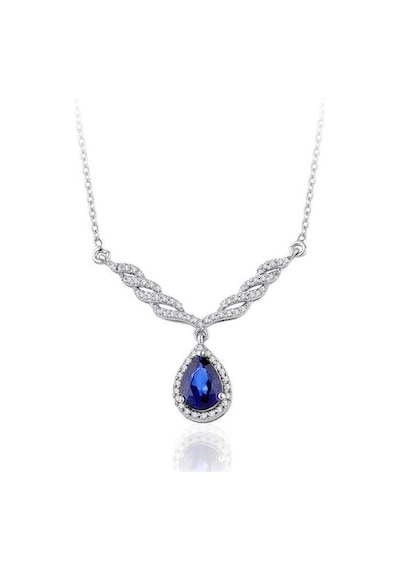 1.06 Karat Pırlanta Safir Kolye T13385