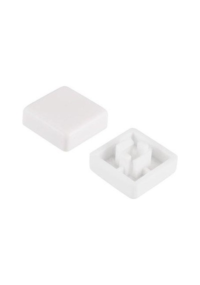 Tact Switch Kapağı Kare Beyaz - 10X10X5Mm İle Uyumlu