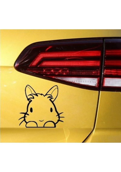 Sevimli Komik Tavşan Oto Sticker Yapıştırma