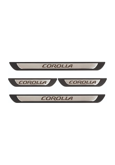 Toyota Corolla 2014-2018 Old Krom Kapı Eşiği 4 Parça Paslanmaz Çelik