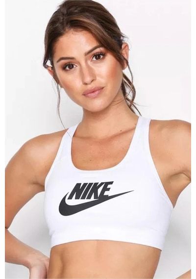 Nike Swoosh Dri-fit Futura Bra Beyaz Kadın Sporcu Sütyeni