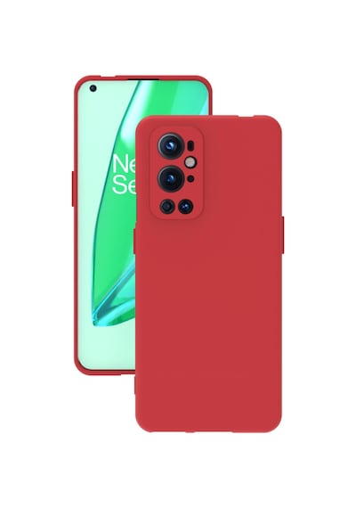 Oneplus 9 Pro Kılıf Kamera Korumalı Silikon Rubber Arka Kapak Kırmızı