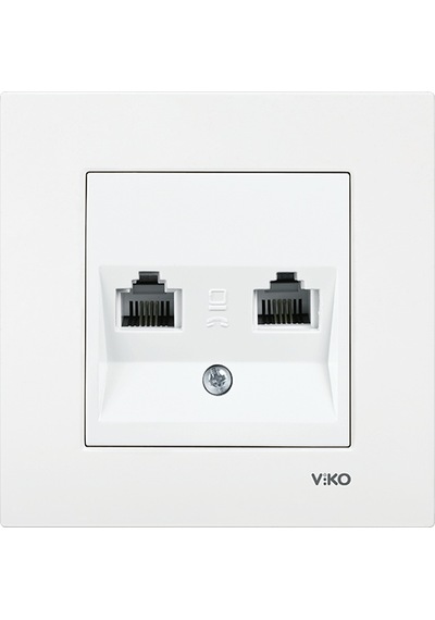 Viko Karre Data-numeris Telefon Prizi Rj45 Cat6 - Rj11 Beyaz Çerçevesiz 90967x81viko