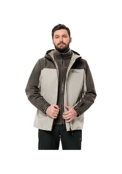 Jack Wolfskin Jack Wolfskın Taubenberg 3ın1 Jkt M Erkek Seal Outdoor Ceketi 111 Karışık Çok Renkli