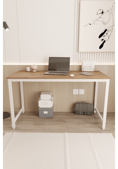 Çalışma Masası Bilgisayar Ofis Masası 60 x 140 CM Ahşap - Beyaz