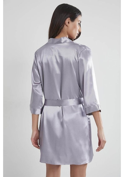 Pierre Cardin Saten Kısa Tek Sabahlık 1010 Royal Royal