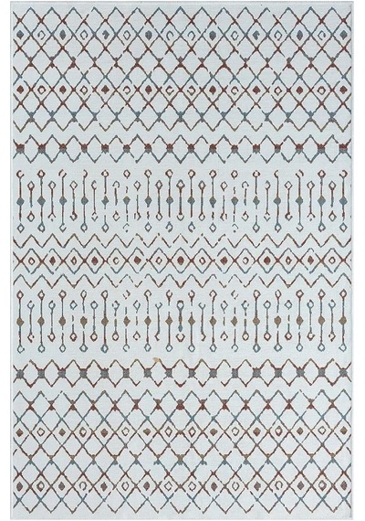 Lenda Ld002a Gri Kilim Renkli Detaylı Ince Antialerjik Kaymaz Taban Makinada Yıkanabilir Salon Halı-101 Renklı