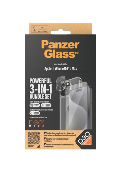 Panzerglass Apple iPhone 15 Pro Max Uyumlu 3'lü Çerçeve Aparatlı Telefon Koruma Seti