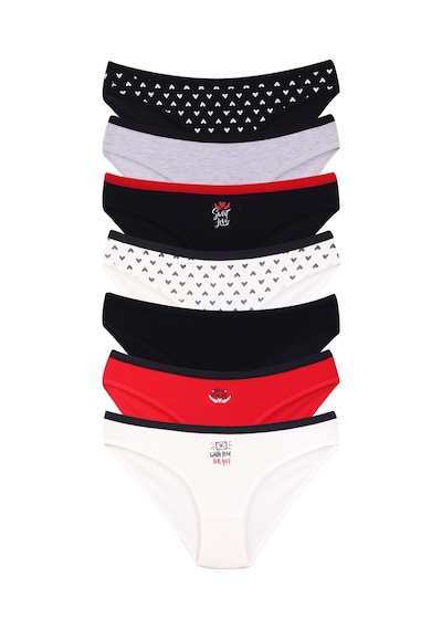 Sebatingo Kadın Külot Bikini Pamuklu Çok Renkli 7 Li Paket 37000-480-459 S Çok Renkli1 Sebatingo Kadın Külot Bikini Pamuklu Çok Renkli 7 Li Paket 37000-480-459 S Çok Renkli1
