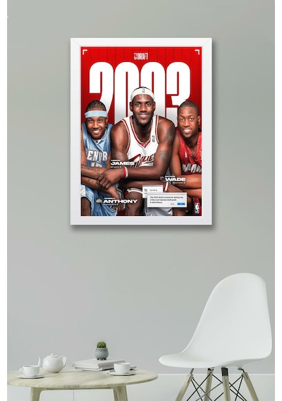 Lebron James Dwyane Wade Carmelo Anthony Çerçeveli Tablo - Basketbol Nba Posteri Tablo
