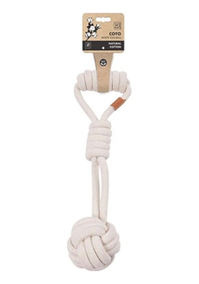 M-pets Coto Tug Ball Örgü Köpek Oyuncağı Beyaz 36 Cm 244-50009.01