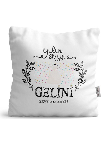 Kişiye Özel Yılın En Iyi Gelini Saten Yastık