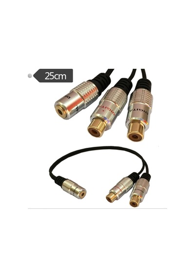 Aux Çevirici - Kaliteli - 3.5 Mm Stereo Dişi - 2X Rca Dişi - 30 C